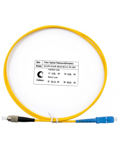 Шнур оптический simplex SC-FC 9/125 SM 1 м LSZH в Ессентуках Патч-корды оптические Pintop.ru
