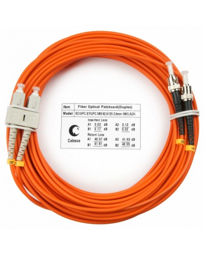 Шнур оптический duplex SC-ST 62,5/125 mm 25м LSZH Cabeus FOP-62-SC-ST-25m в Ессентуках Патч-корды оптические Pintop.ru