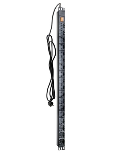 Блок распределения питания базовый вертикальный Eurolan (60A-62-01-18BL) в Ессентуках Блоки розеток Pintop.ru