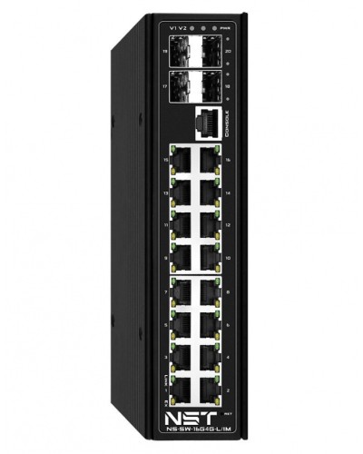 NST NS-SW-16G4G-PL/IM Промышленный управляемый L2+ HiPoE коммутатор Gigabit Ethernet на 16 GE RJ45 PoE + 4 GE SFP порта в Ессентуках Коммутаторы Pintop.ru