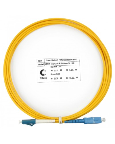 Шнур оптический simplex LC-SC 9/125 SM 3 м LSZH Cabeus FOP(s)-9-LC-SC-3M в Ессентуках Патч-корды оптические Pintop.ru