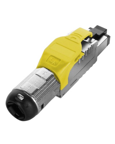 Разъем полевой оконцовки RJ-45 Hyperline (PLUE-8P8C-S-C6A-SH-YL) в Ессентуках Коннекторы Pintop.ru