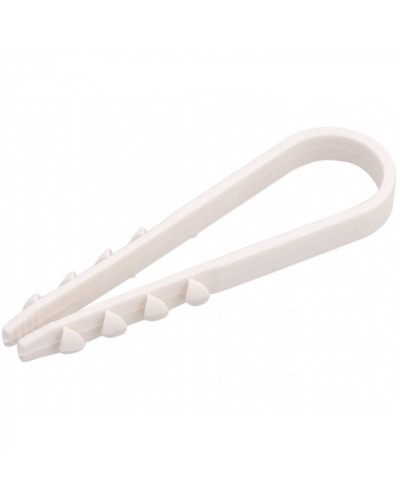 Дюбель-хомут 5-10, белый (100шт/уп) REXANT 07-4501 в Ессентуках Стяжки-хомуты Pintop.ru