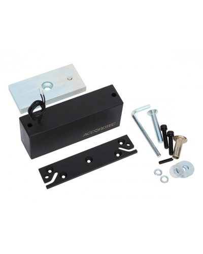 Электромагнитный влагозащищенный замок AccordTec ML-300П с планкой, цвет черный в Ессентуках Электромагнитные замки Pintop.ru