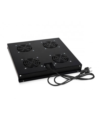 Модуль вентиляторный с 4-я вентиляторами, цвет черный (RAL 9004) Cabeus (TRAY-SC-120-BK) в Ессентуках Вентиляторные модули Pintop.ru