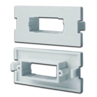 Вставка модульная под SC дуплексный адаптер в розетку LAN-MB, белая LANMASTER LAN-MBP-2SC-WH