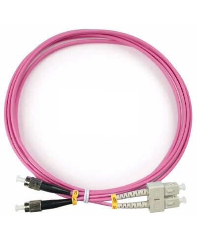 Шнур оптический duplex SC-FC 50/125 mm OM4 2м LSZH Cabeus FOP-50-OM4-SC-FC-2m в Ессентуках Патч-корды оптические Pintop.ru