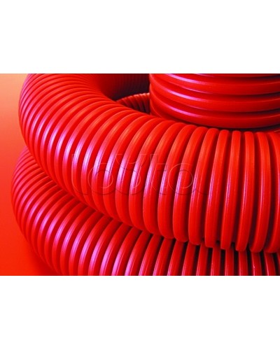Труба гофрированная двустеннаядля кабельной канализации д.63 мм, красный, с протяжкой DKC 121963100 в Ессентуках Повороты, муфты, тройники Pintop.ru