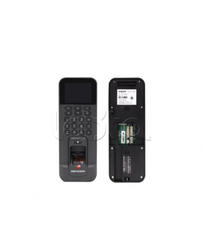 Терминал доступа со встроенными считывателями Mifare карт и отпечатков пальцев Hikvision DS-K1T804BMF в Ессентуках Считыватели Pintop.ru