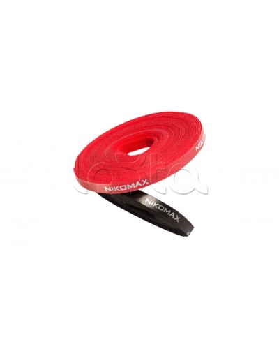 NIKOMAX (NMC-CTV05M-09-RL-RD) - Стяжка-липучка NIKOMAX нарезаемая, в рулоне 5м, ширина 9мм, красная в Ессентуках Стяжки-хомуты Pintop.ru