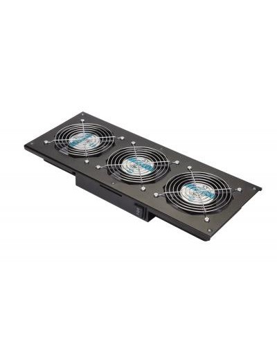 Eurolan Модуль вентиляторный потолочный, 3 вентилятора, термореле, 3 положения, черный (60A-90-11-30BL) в Ессентуках Вентиляторные модули Pintop.ru