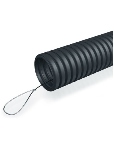 Труба гофр. ПНД 40 мм с зондом ПожТехКабель (15 м) в Ессентуках Труба гофрированная Pintop.ru