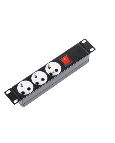 Блок силовых розеток 10 без шнура с выключателем, 3 розетки (черный) ЦМО БР-3П-10-9005 в Ессентуках Блоки розеток Pintop.ru