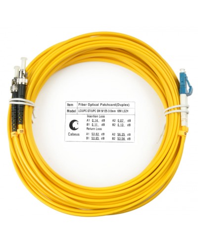 Шнур оптический duplex LC-ST 9/125 sm 10м LSZH Cabeus FOP(d)-9-LC-ST-10m в Ессентуках Патч-корды оптические Pintop.ru