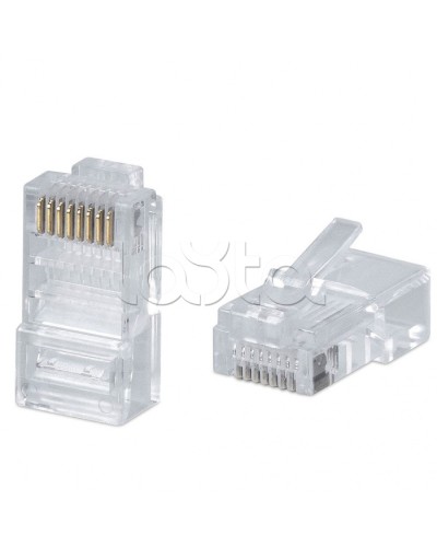 Коннектор RJ-45 под витую пару, категория 5e, универсальный (для одножильного и многожильного кабеля) Cabeus 8P8C в Ессентуках Коннекторы и разъемы Pintop.ru