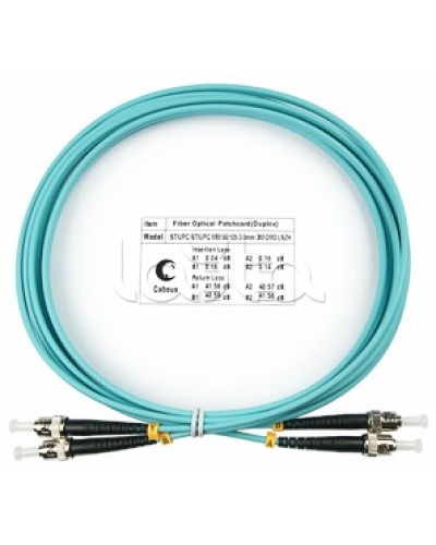 Патч-корд волоконно-оптический MM 50/125 duplex ST-ST LSZH (3 м) Cabeus FOP-50-ST-ST-3m в Ессентуках Патч-корды оптические Pintop.ru