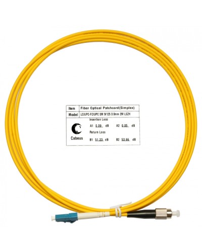 Шнур оптический simplex LC-FC 9/125 sm 2м LSZH Cabeus FOP(s)-9-LC-FC-2m в Ессентуках Патч-корды оптические Pintop.ru