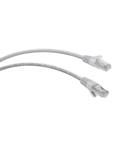 Патч-корд FTP, категория 5e, 0.5 м, LSZH, экранированный, серый Cabeus PC-FTP-RJ45-Cat.5e-0.5m-LSZH в Ессентуках Патчкорды (медные) Pintop.ru
