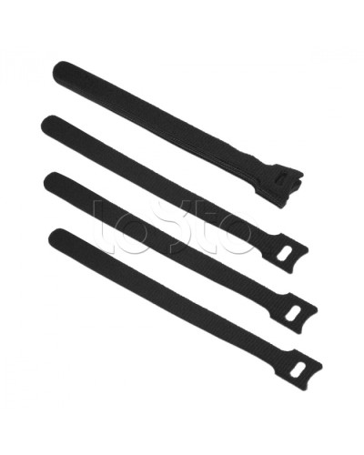 Хомут для кабеля, липучка с мягкой застежкой, 180x14 мм, черный (10 шт.) Cabeus CLAMP-180-BK в Ессентуках Стяжки-хомуты Pintop.ru