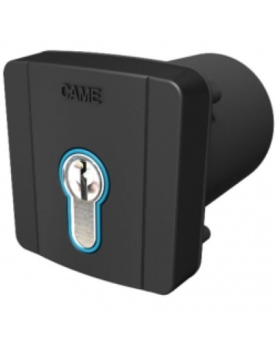 Ключ-выключатель встраиваемый с цилиндром замка DIN и синей подсветкой Came 806SL-0060 в Ессентуках Запчасти для шлагбаумов и автоматики Pintop.ru