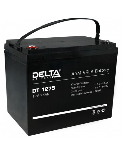 Аккумулятор свинцово-кислотный Delta DT 1275 в Ессентуках Электротехническое оборудование Pintop.ru