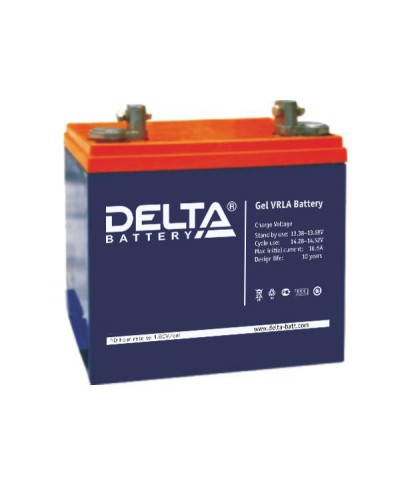 Аккумулятор свинцово-кислотный Delta GX 12-55 в Ессентуках Электротехническое оборудование Pintop.ru