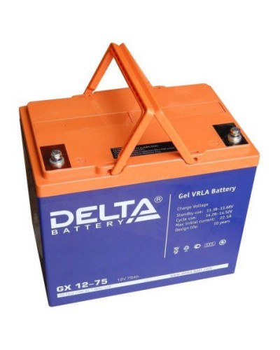 Аккумулятор свинцово-кислотный Delta GX 12-75 в Ессентуках Электротехническое оборудование Pintop.ru