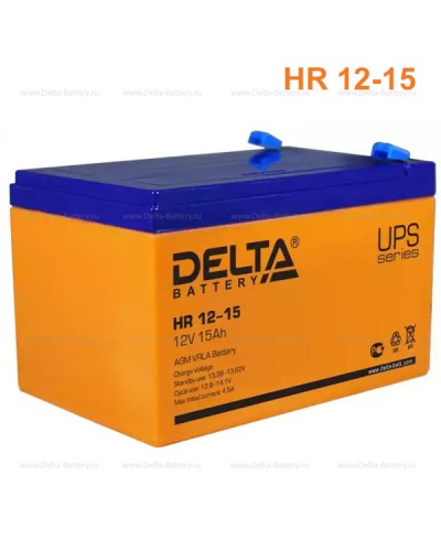 Аккумулятор свинцово-кислотный Delta HR 12-15 в Ессентуках Электротехническое оборудование Pintop.ru