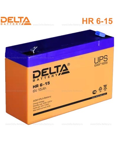 Аккумулятор свинцово-кислотный Delta HR 6-15 в Ессентуках Электротехническое оборудование Pintop.ru