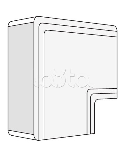 Угол плоский NPAN 80x40 мм DKC 01740 в Ессентуках Аксессуары для кабель-канала Pintop.ru