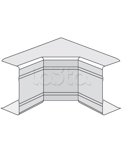 Угол внутренний неизменяемый (90°) NIA 80x40 мм DKC 01824 в Ессентуках Аксессуары для кабель-канала Pintop.ru