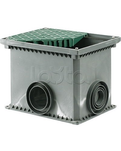 Колодец переходной смотровой 335х240х255 с крышкой для двустенных труб DKC 025002 в Ессентуках Повороты, муфты, тройники Pintop.ru