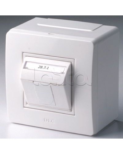 Коробка в сборе с 1 розеткой RJ45, кат.5е телефон / компьютер, коричневая розница DKC 10665B в Ессентуках Распределительные коробки Pintop.ru
