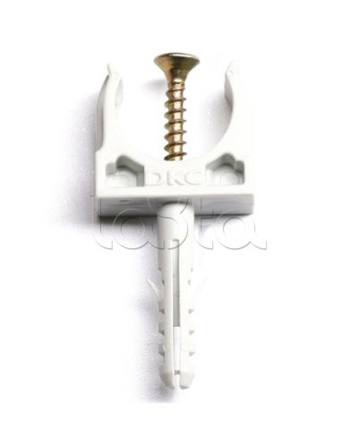 Держатель с защелкой и дюбелем, д.16 мм DKC 51316 в Ессентуках Держатели, клипсы, скобы Pintop.ru