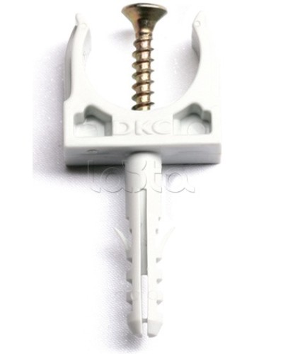 Держатель с защелкой и дюбелем, д.32 мм DKC 51332 в Ессентуках Держатели, клипсы, скобы Pintop.ru