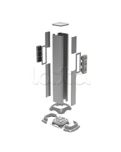 Колонна алюминевая 0,71 м, цвет светло-серебристый металлик DKC 09591 в Ессентуках Аксессуары для стоек и шкафов Pintop.ru