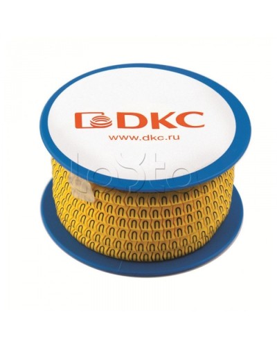 Колечко маркировочное 7, 2.5-4мм. черное на желтом DKC AZO307BY в Ессентуках Крепежные изделия Pintop.ru