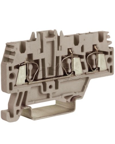 Зажим 2,5 кв.мм серый 1 ввод/2 вывода DKC ZHM510GR в Ессентуках Держатели, клипсы, скобы Pintop.ru