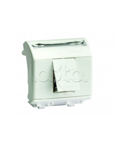 Ком.роз. RJ45 кат.5e экран., 8P8C, Brava, белая, 2мод DKC 76450B в Ессентуках Аксессуары для стоек и шкафов Pintop.ru