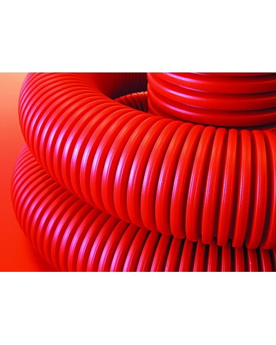 Труба гибкая двустенная для каб. канализации д.75мм, цвет черный, 100м, с протяжкой DKC 121975A100 в Ессентуках Труба гофрированная Pintop.ru