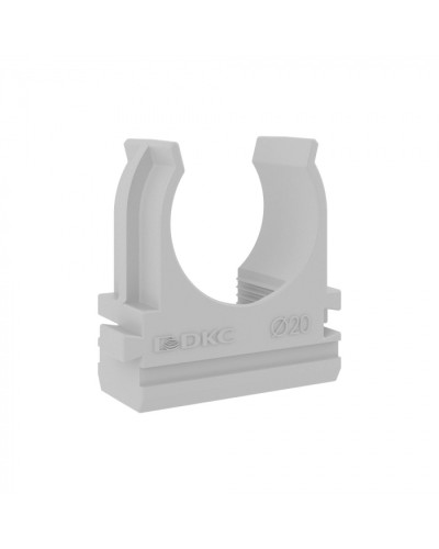 Держатель-клипса быстрого монтажа, для крепления труб, ф20мм, пластик, RAL 7035 DKC 51020M в Ессентуках Держатели, клипсы, скобы Pintop.ru