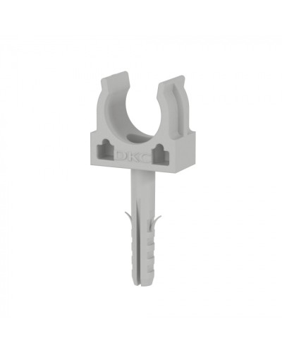 Держатель с защёлкой и дюбелем, в комплекте с винтом розница D16 (100 шт/уп) DKC (51316R) в Ессентуках Держатели, клипсы, скобы Pintop.ru