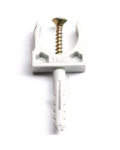 Держатель с защелкой и дюбелем, д.25 мм DKC 51325R5 в Ессентуках Держатели, клипсы, скобы Pintop.ru