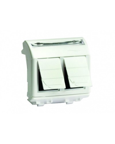 Комп.роз. RJ45 кат.6 (2 разъема 8P8C, Hyperline) Brava, белая, 2М DKC (76452B) в Ессентуках Розетки компьютерные и телефонные Pintop.ru