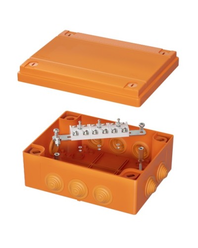 Коробка распределительная IP55, пластиковая с кабельными вводами и клеммниками 240х190х90мм DKC FSK41610 в Ессентуках Распределительные коробки Pintop.ru