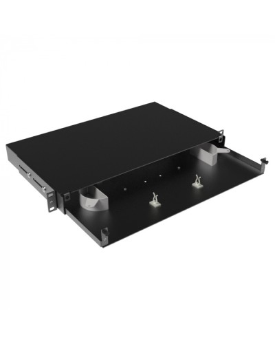 Оптическая полка выдвижная, без лицевой панели, неукомплектованная, 1U,черная DKC RNFPE1U24 в Ессентуках Кроссы оптические Pintop.ru
