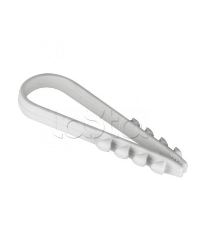 Дюбель-хомут для круглого кабеля (19-25мм) белый (100шт.) EKF PROxima (plc-ncc-19x25w) в Ессентуках Крепеж: Дюбели, шурупы, саморезы Pintop.ru