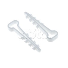 Дюбель-хомут для плоского кабеля (5-8мм) белый (100шт.) EKF PROxima (plc-nccf-5x8w)