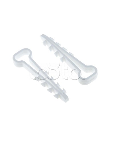 Дюбель-хомут для плоского кабеля (5-8мм) белый (100шт.) EKF PROxima (plc-nccf-5x8w) в Ессентуках Стяжки-хомуты Pintop.ru