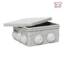 Коробка распред. КМР-030-014 с крышкой (100х100х50), 10 мембр. вводов IP55 EKF (plc-kmr-030-014-r)